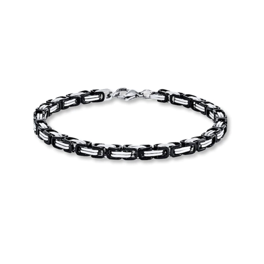Bracelet personnalisé pour hommes en acier inoxydable, 9 longueurs, vente en gros de bijoux en argent, fournisseur