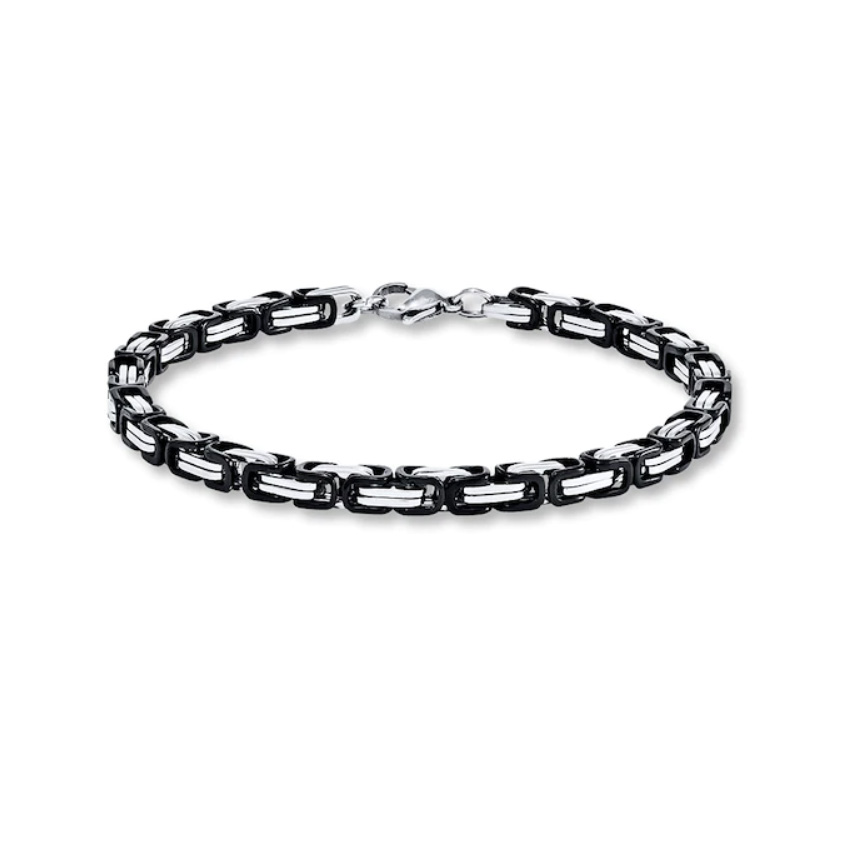 Pulsera personalizada para hombre, acero inoxidable, 9 longitudes, venta al por mayor, proveedor de joyería de plata