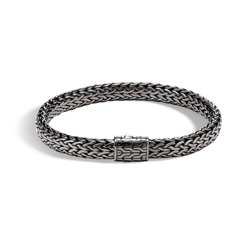 Anpassade klassiska kedja för män platt armband sterling silver OEM-smycken gjorda av 925 silver och CZs