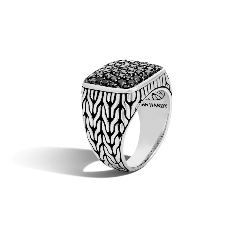 Grossistanpassad Klassisk Kedja Signet Ring Sterling Silver design Herrsmycken OEM/ODM Smycken
