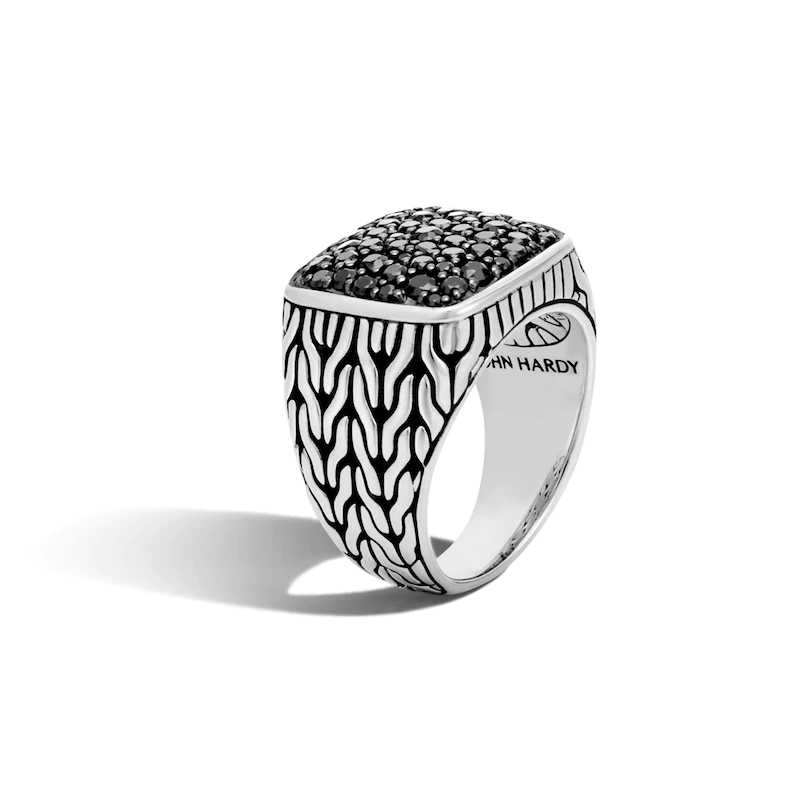 Hurtownia niestandardowych męskich klasycznych sygnetów z łańcuszkiem Sterling Silver design biżuteria męska Biżuteria OEM/ODM