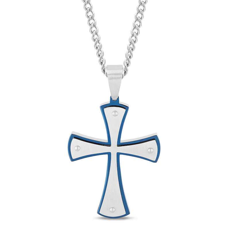 Изготовленное на заказ мужское ожерелье с крестом оптом от производителя ювелирных изделий из стерлингового серебра 925 пробы
