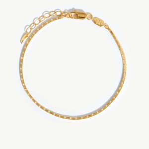 Cadena de pulsera italiana personalizada para hombre en fabricante de joyas chapadas en oro de 18 k