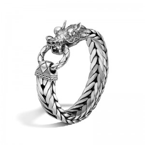 Bijoux personnalisés OEM/ODM, Bracelet légende Naga pour hommes, en argent Sterling, bijoux plaqués rhodium, vente en gros