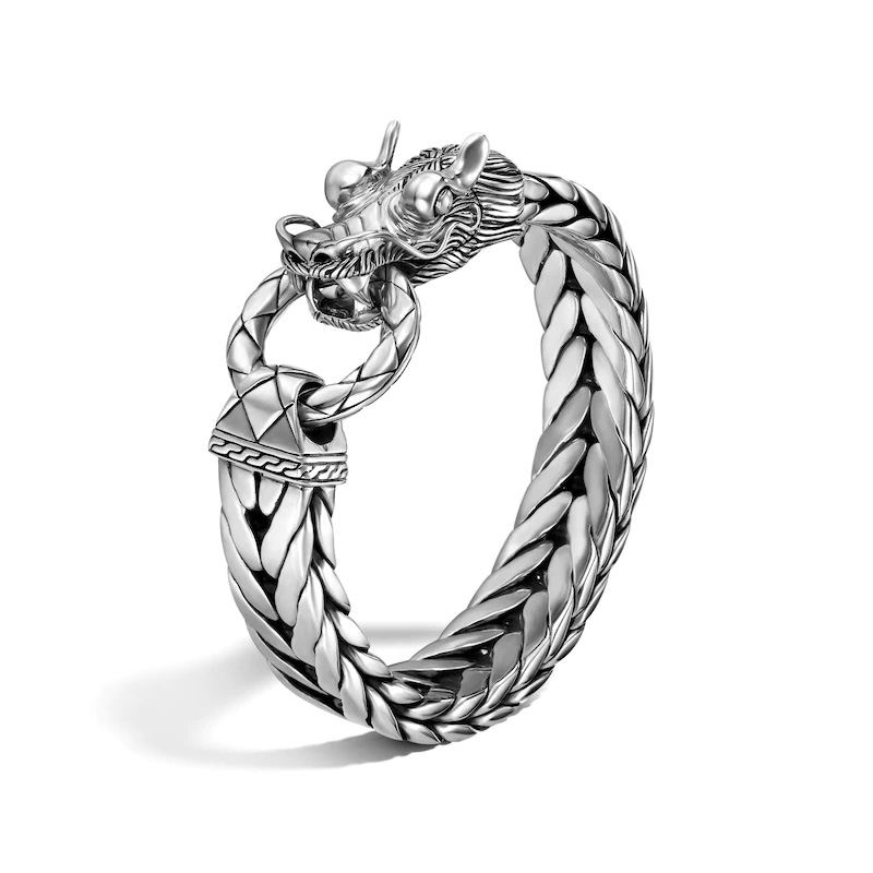 Bijoux personnalisés OEM/ODM, Bracelet légende Naga pour hommes, en argent Sterling, bijoux plaqués rhodium, vente en gros