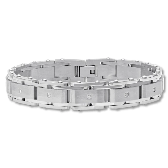 Bracciale a maglie da uomo personalizzato all'ingrosso in gioielli OEM/ODM in acciaio inossidabile o argento sterling