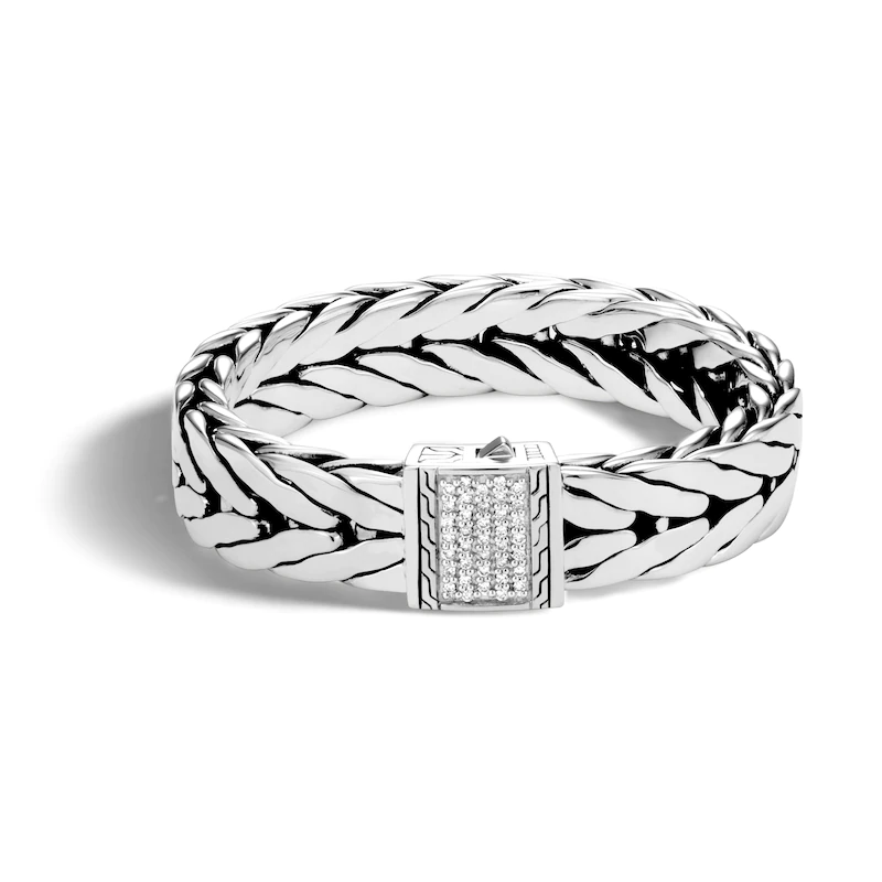 Servizio di gioielleria OEM di design in argento sterling moderno con bracciale a catena moderno OEM / ODM da uomo personalizzato all'ingrosso