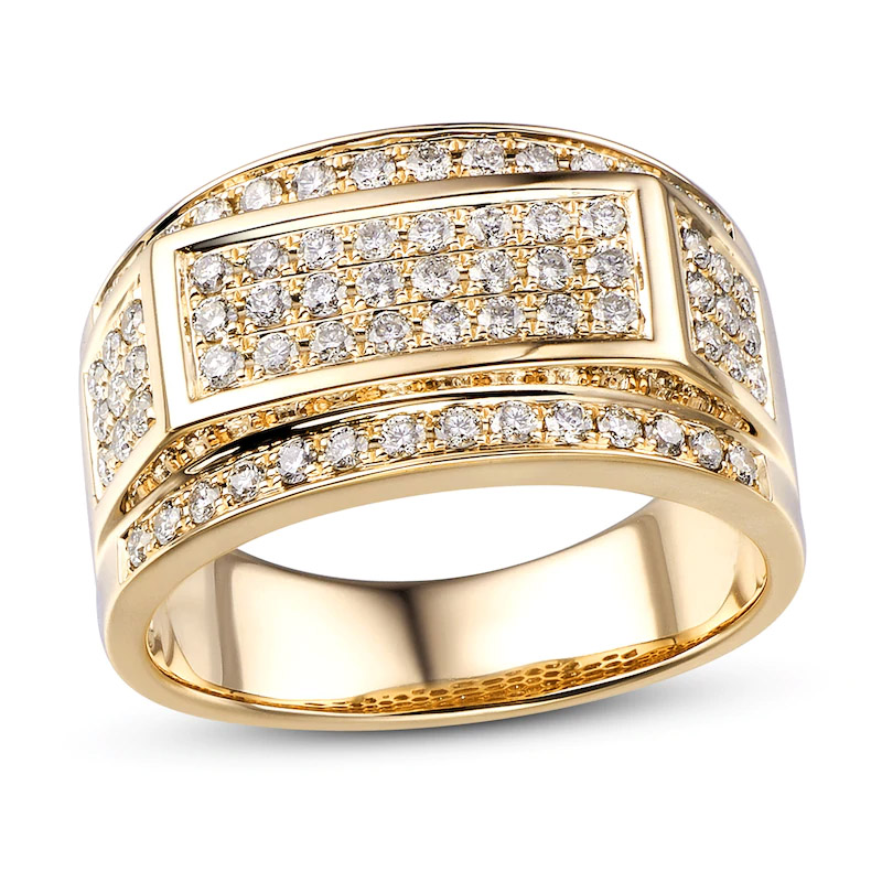 Wholesale OEM/ODM Jewelry Custom Men’s cubic zirconia silver Ring 10K Yellow Gold vermail jewelry