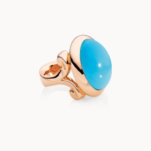 Bague en or rose ODM personnalisée avec une pièce maîtresse pour un look sans effort