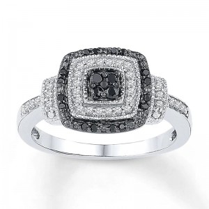 Commercio all'ingrosso di gioielli in argento sterling 925 con anello CZ bianco nero OEM personalizzato