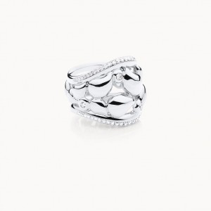 Bijoux en gros de bague plaquée or rhodium OEM ODM personnalisé