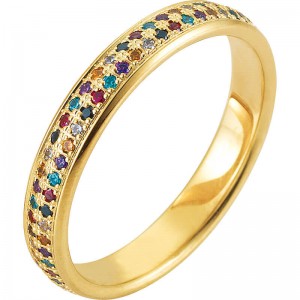 Персонализированное классическое именное кольцо с покрытием из 18-каратного золота