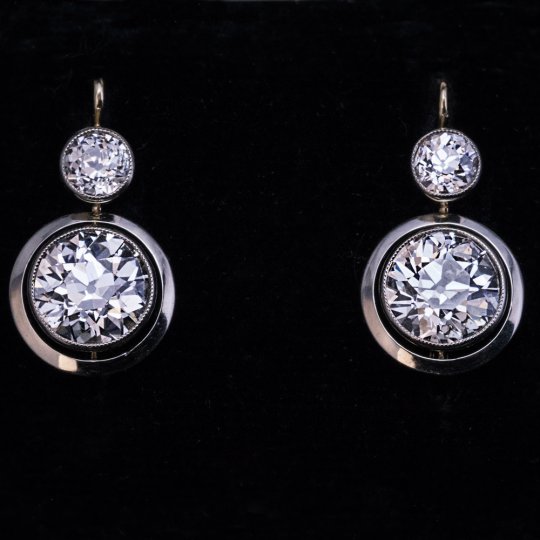 Custom Personalised design russian old european diamond earrings