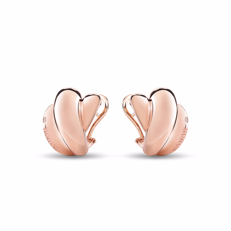 Wholesale Custom Pink gold filled 925 silver earrings OEM/ODM Jewelry design wholesale men women italy silver jewelry