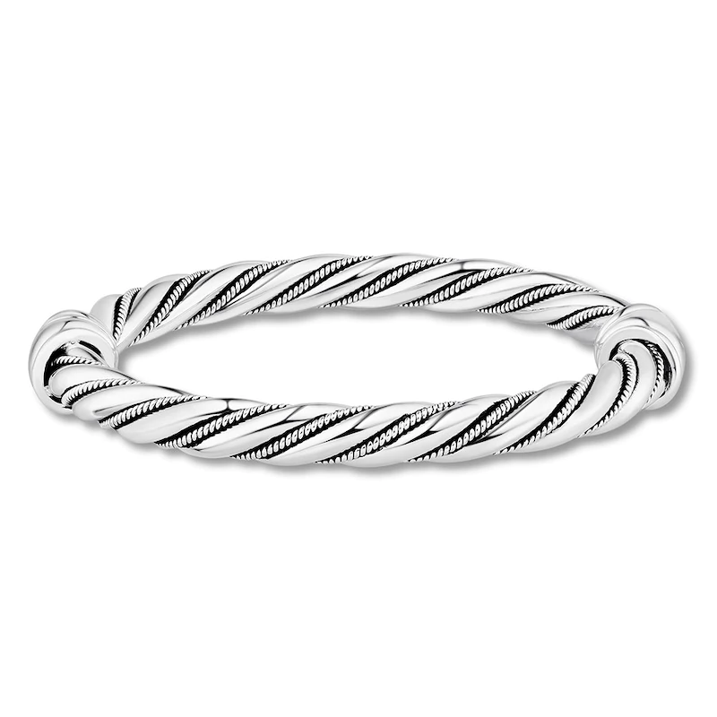 Engros Custom Ribbon Twist Bangle Sterling OEM/ODM smykker Sølv oem smykker leverandører