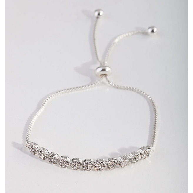 Bracelet à bascule en cristal d'argent personnalisé, fournisseur de bijoux personnalisés en argent