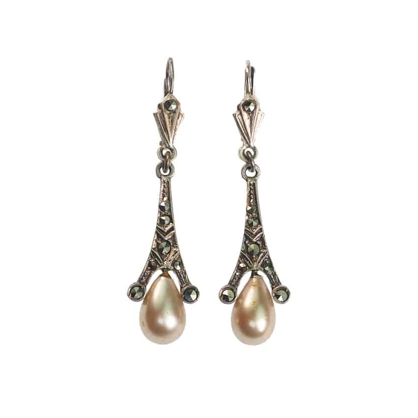 Wholesale Custom Silver Pear earrings Design OEM/ODM Jewelry service