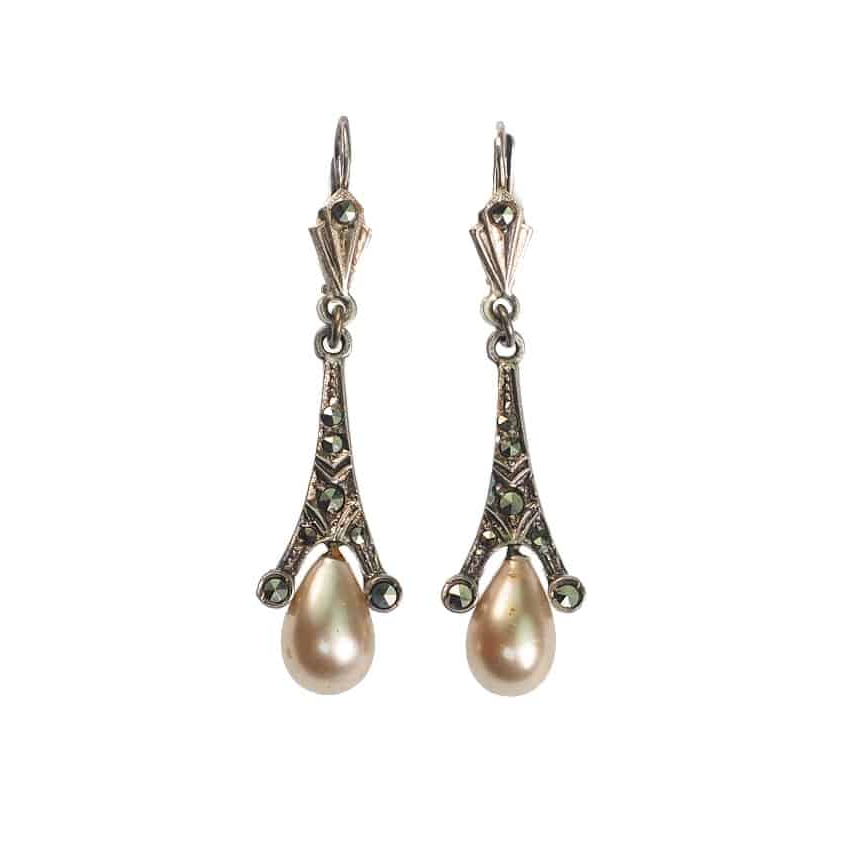 Boucles d'oreilles poire en argent personnalisées, conception, service de bijoux OEM/ODM, vente en gros