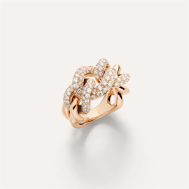 Custom Silver Rose gold plated CZ Ring Jewelry Design