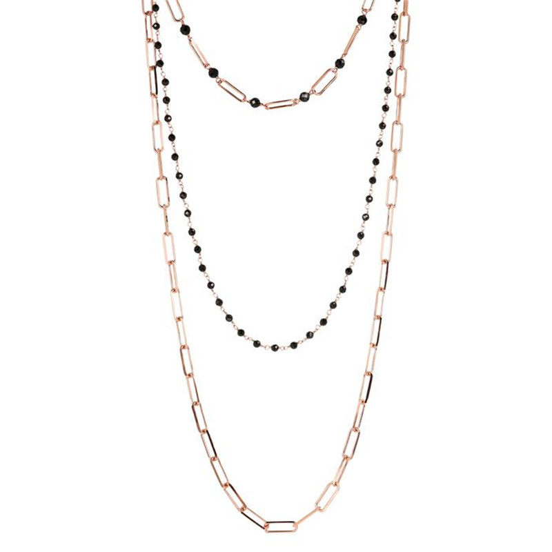 Individuelle dreisträngige Halskette mit Rosenkranzkette, stellen Sie Ihren eigenen Schmuck im Großhandel her