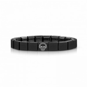 Custom Wholesale Jewellery provides high-quality jewellery supplies composable glam black bracelet,skull headphones