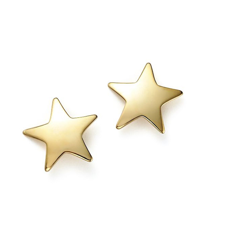 Custom Wholesale for gold vermeil jewelry in 14K Gold Medium Star Earrings
