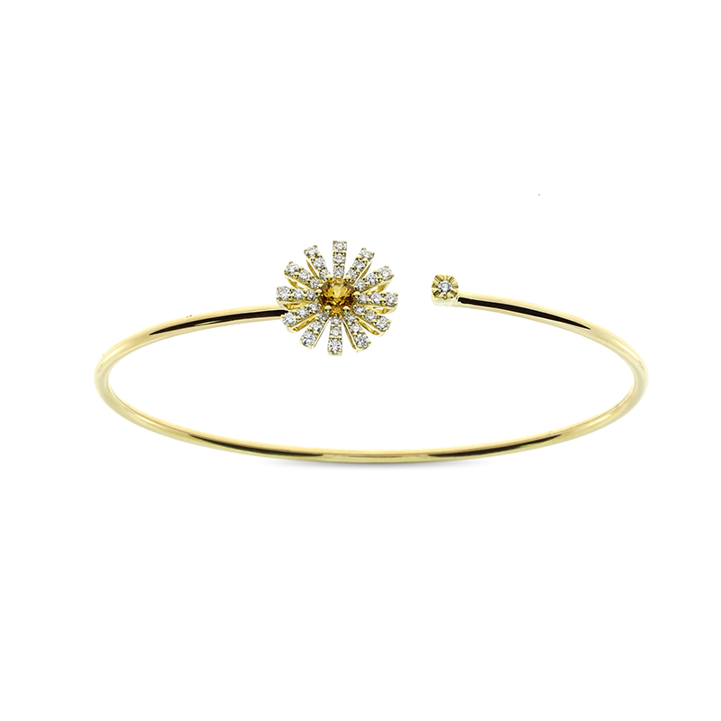 Grosir Kustom Kuning emas citrine OEM/ODM Perhiasan gelang kuarsa desain perhiasan Anda