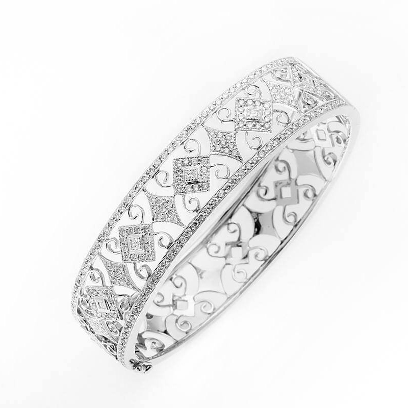 Groothandel OEM / ODM-juweliersware Vervaardiger van pasgemaakte silwer kubieke zirkoon-juweliersware-armbande