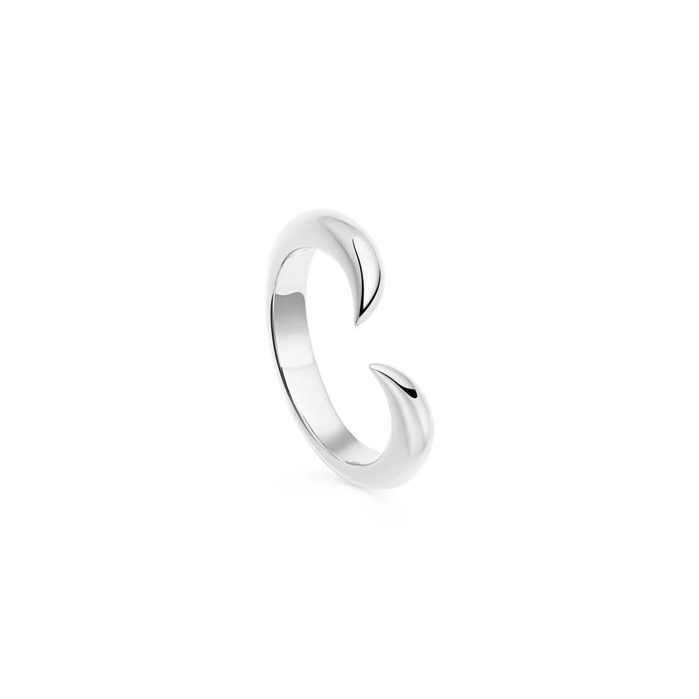 Bague ouverte à griffe personnalisée, vente en gros, bijoux OEM/ODM fabriqués à partir de bijoux en argent sterling, service OEM