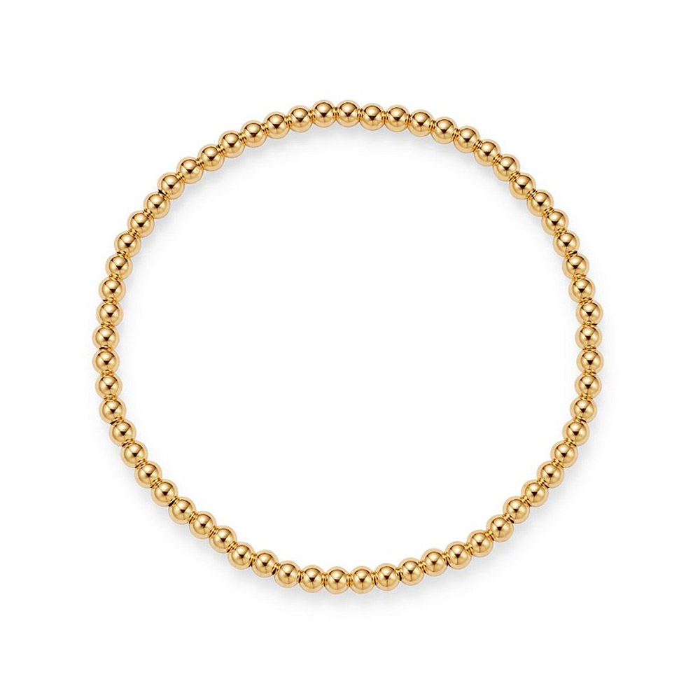 Bracelet extensible en perles de Vermeil en or jaune 14K, conception personnalisée, producteur de bijoux en argent sterling 925