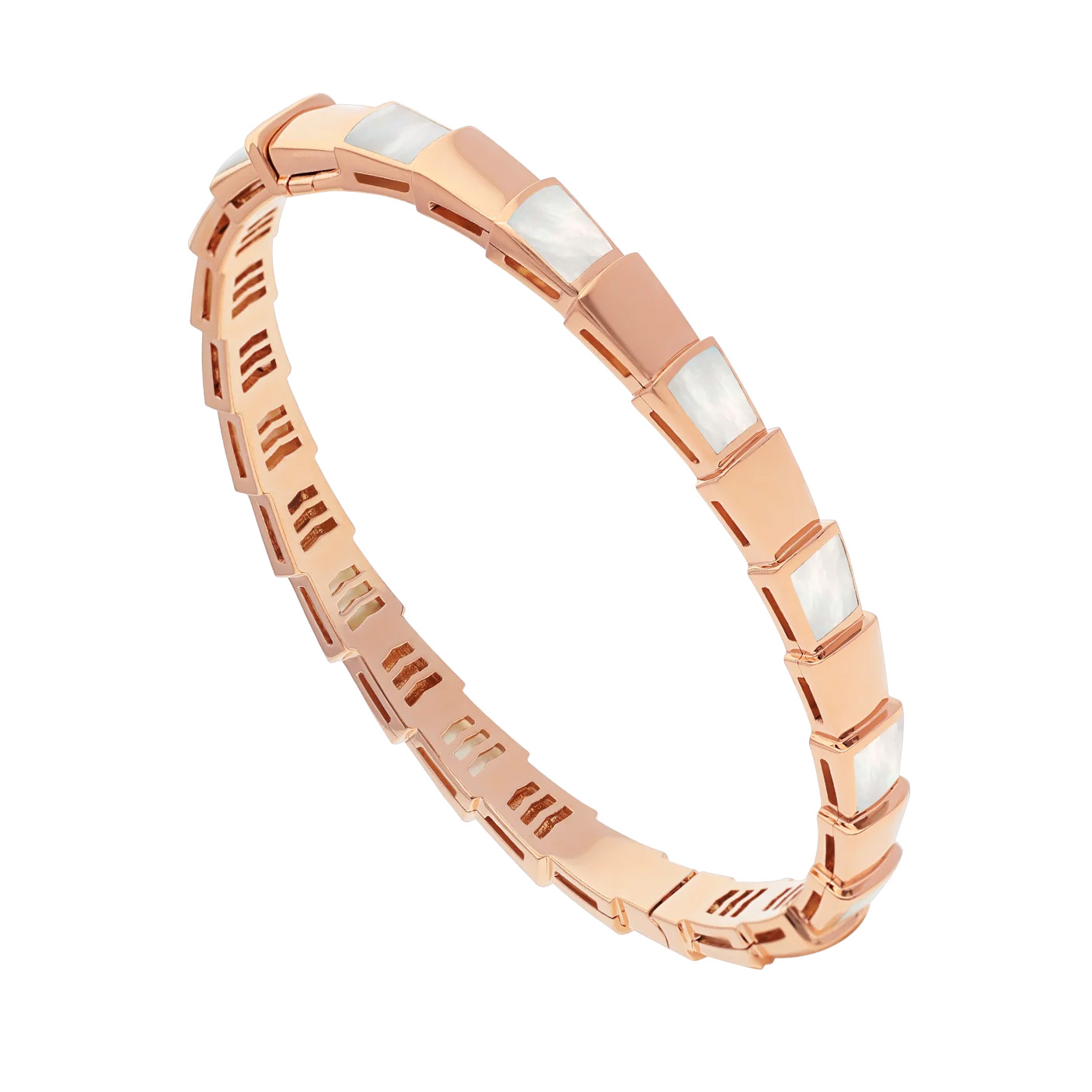 Wholesale Custom design 18K rose gold bracelet set with mother of pearl elements OEM Jewelry Factory OEM/ODM Jewelry