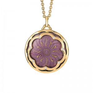 Custom design 18k gold CZ pendant necklace OEM Jewelry Factory