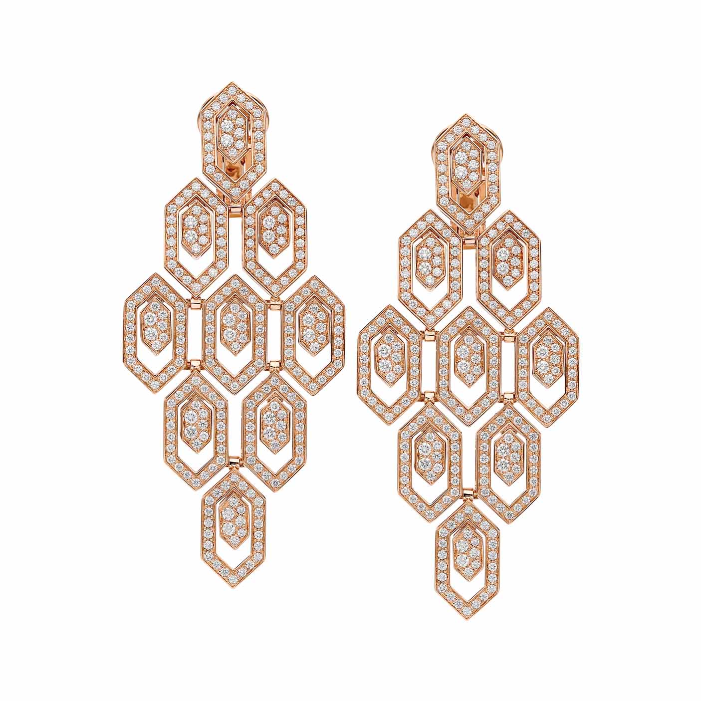 Wholesale Custom design 18k rose OEM/ODM Jewelry gold earrings set with pavé Cubic Zirconia OEM supplier