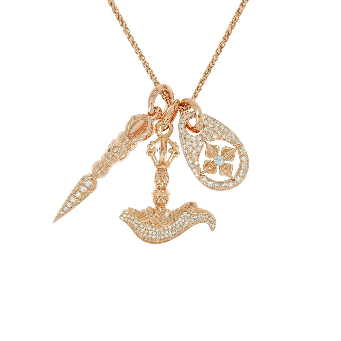 Wholesale OEM/ODM Jewelry Custom design 18k rose gold pendant in 925 sterling manufacturers suppliers