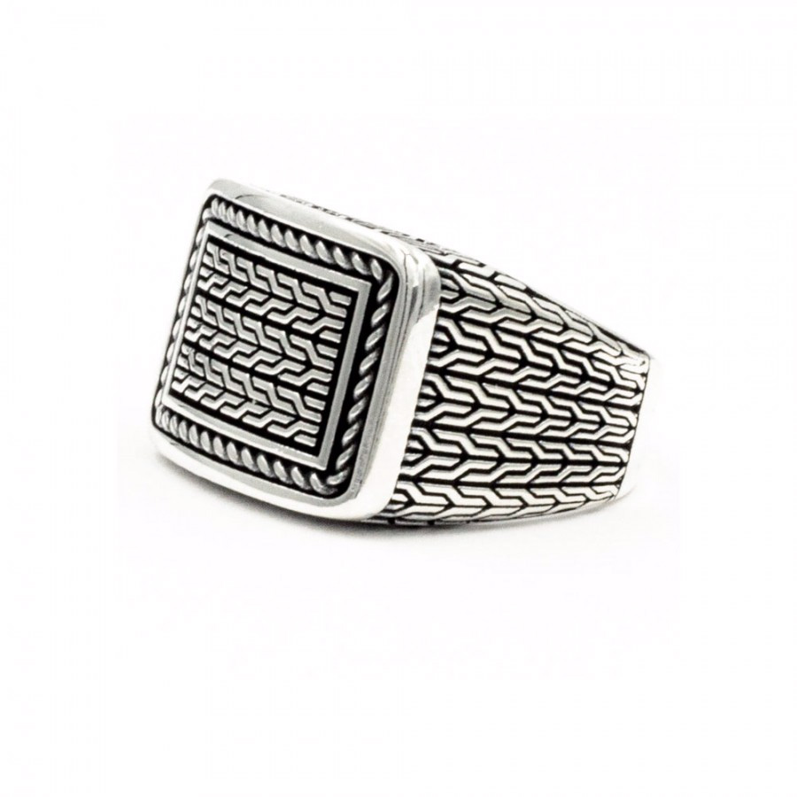 Wholesale OEM/ODM Jewelry Custom design 925 Silver Signet Men’s Ring Wholesale Custom Silver Jewelry supplier China