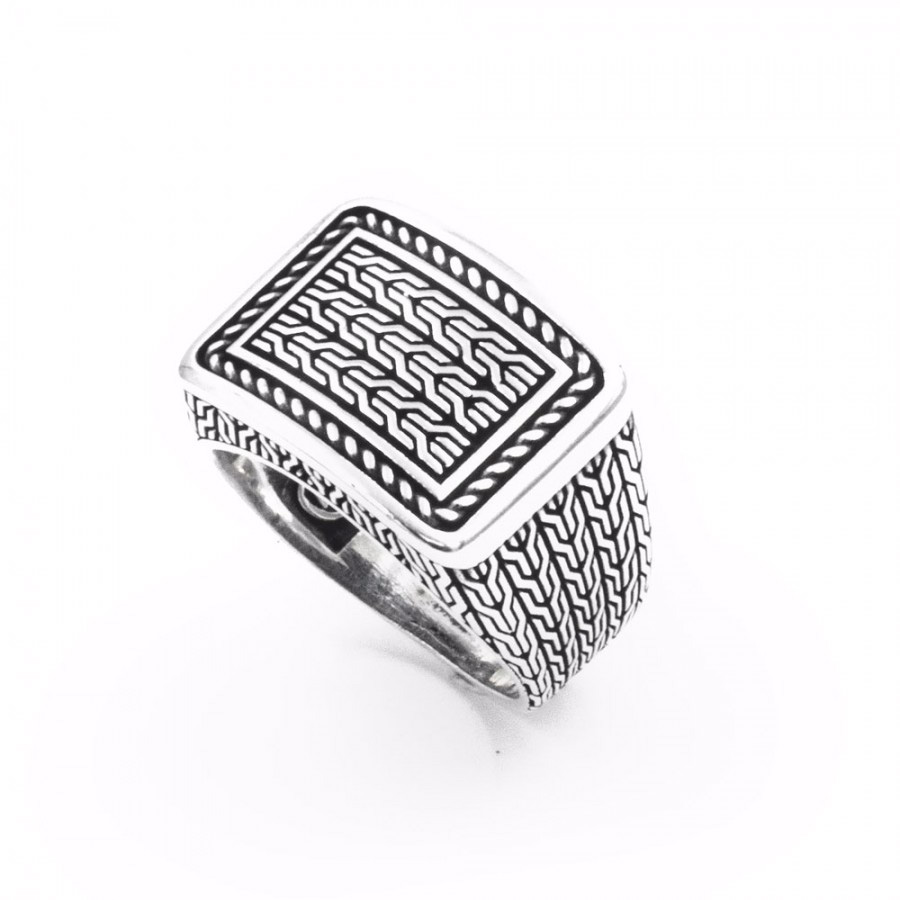 Wholesale Custom design OEM/ODM Jewelry 925 Silver Signet Men’s Ring Wholesale Custom Silver Jewelry supplier China