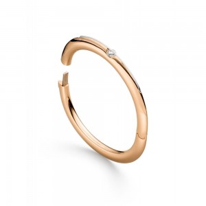 Pulseira de prata esterlina 925 com design personalizado e banho de ouro rosa 18K