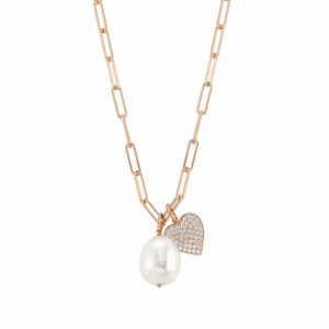 Custom design Necklace in sterling silver with pearl jewellery supplier