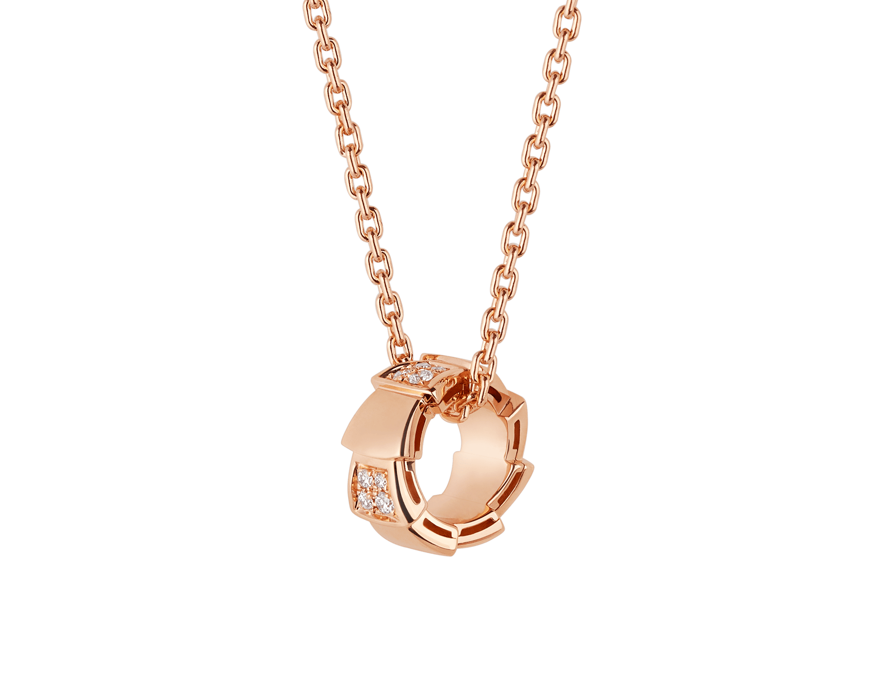 Mórdhíol muince jewelry dearadh saincheaptha Jewelry OEM/ODM le slabhra óir ardaigh 18 kt agus pendant óir ardaigh 18 kt socraithe le monarcha diamonds demi-pavé oem