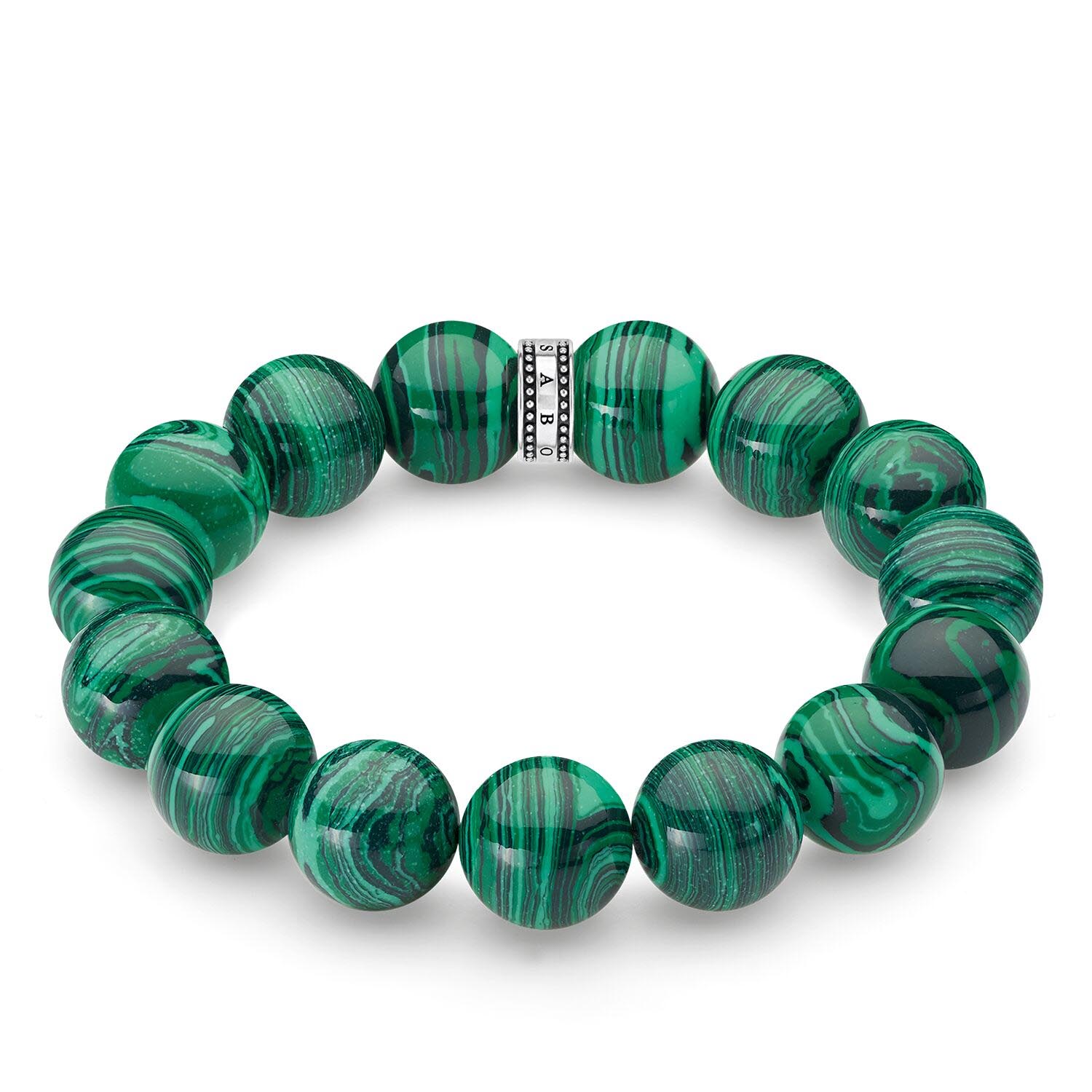 Mórdhíol Dearadh saincheaptha na bhfear jewelry Bracelet Jewelry OEM/ODM 925 Sterling airgid, malachite insamhladh OEM