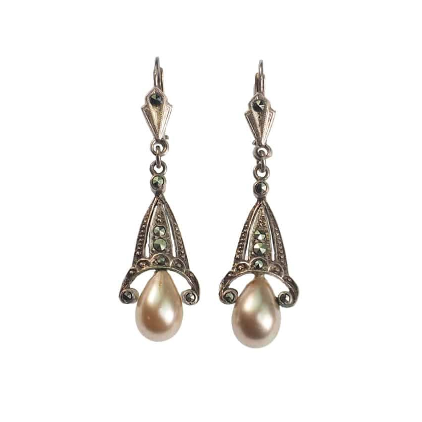 Wholesale Custom design pear earrings OEM/ODM Jewelry with silver, gold, and rhodium coatings jewelry
