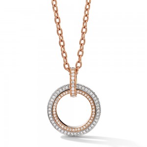 Custom design premium silver and rose gold pendant jewelry manufacturer