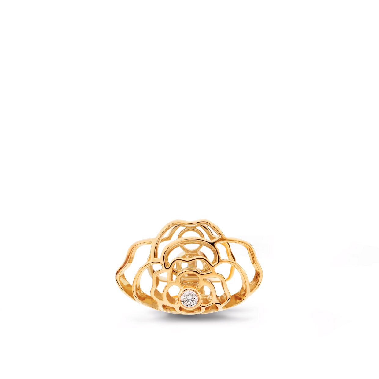 Gepasmaakte ontwerp sterling silwer juweliersware oorring in 18K geelgoud OEM / ODM Juweliersware