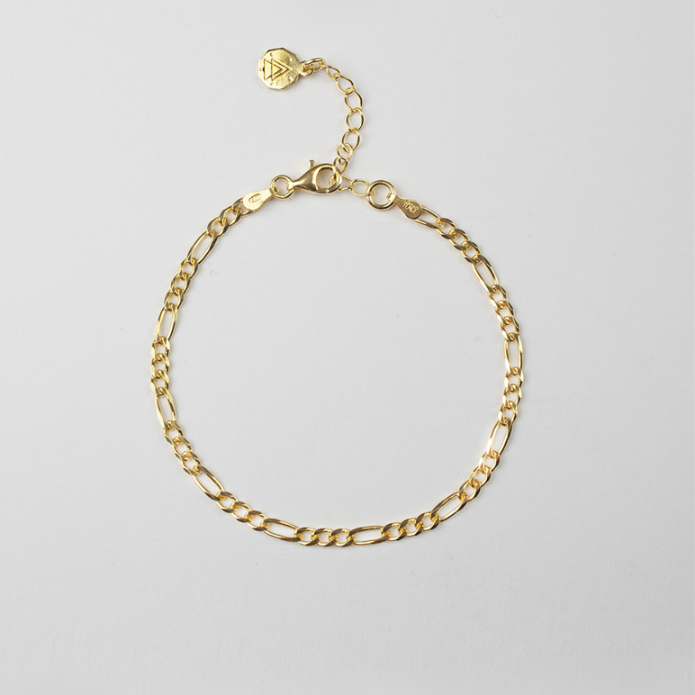 Pulsera chapada en oro vermeil de diseño personalizado para un mayorista minorista de joyería