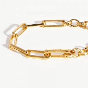 Diseñe su pulsera de cadena a medida del fabricante chino de joyas chapadas en oro.