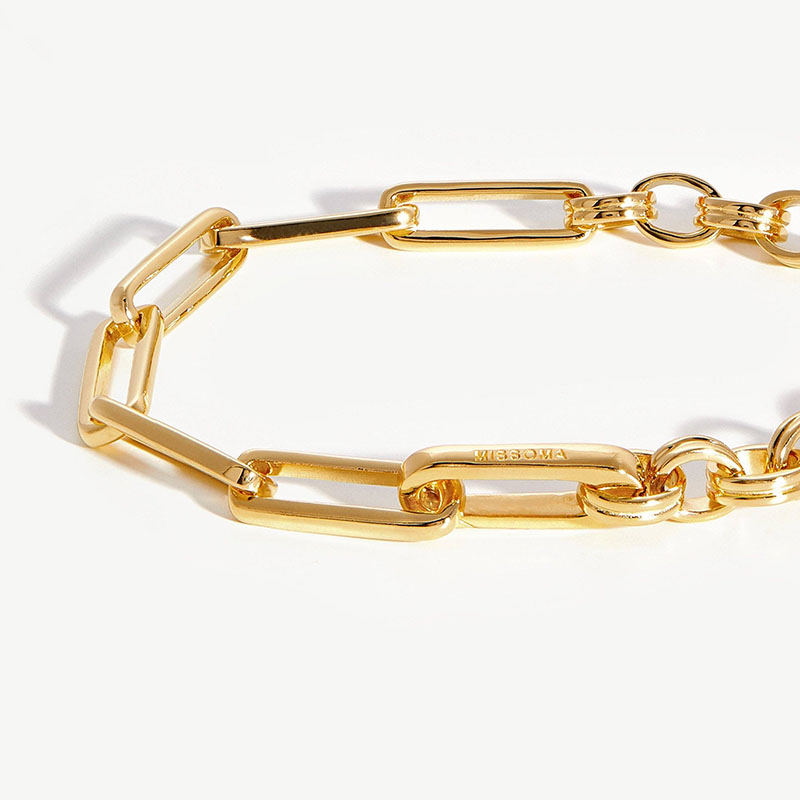 Concevez sur mesure votre bracelet chaîne du fabricant chinois de bijoux en plaqué or