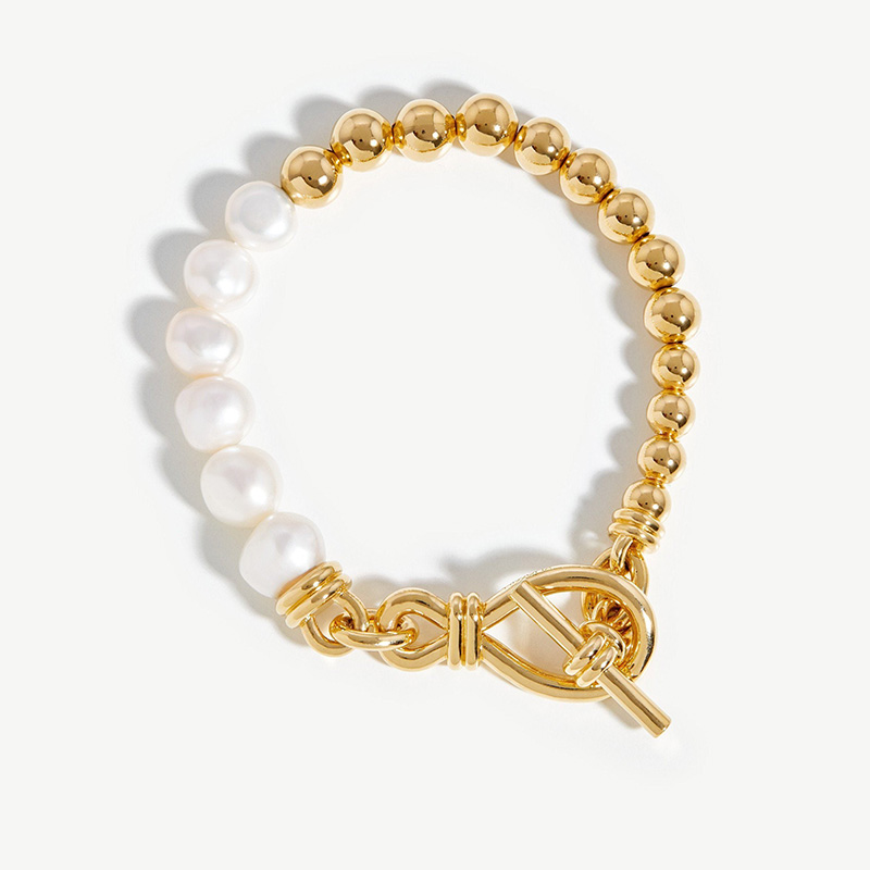 Custom designed pearl bracelet 18k gold 925 sterling manufacturers suppliers