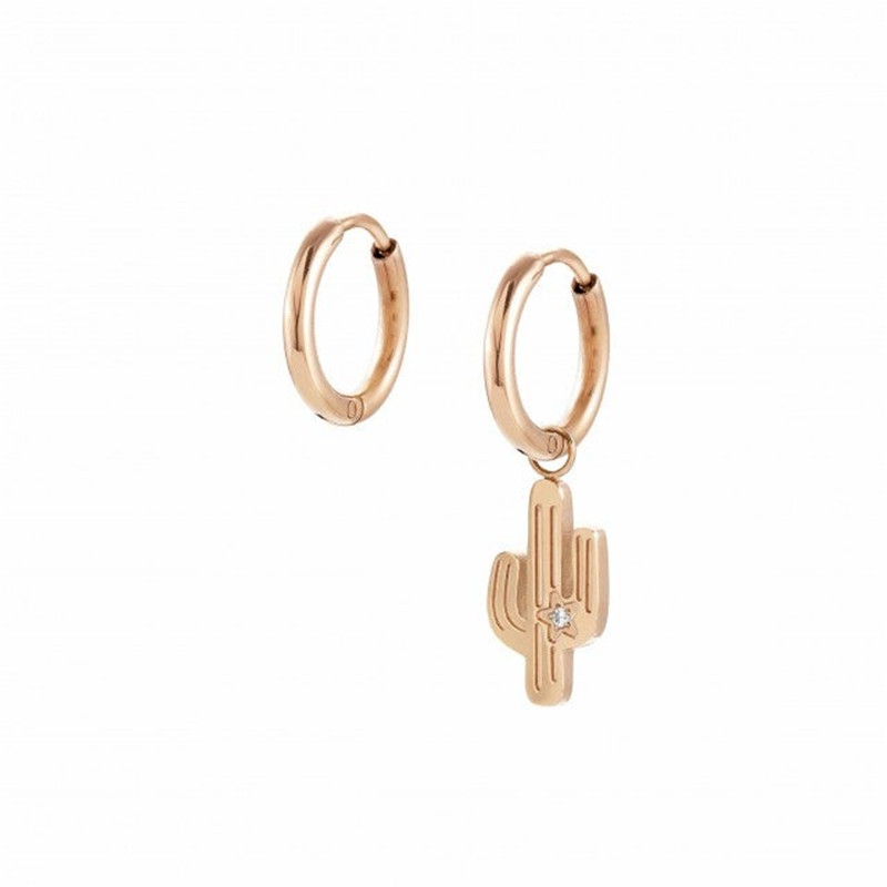 Bijoux de boucles d'oreilles personnalisés avec PVD rose Avec des décennies d'expérience dans la conception de bijoux en gros