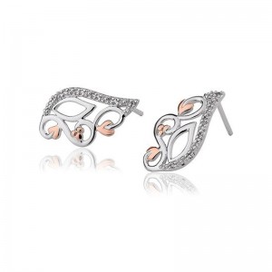 Custom earrings jewelry manufacturer oem odm Masque White Topaz Stud Earrings