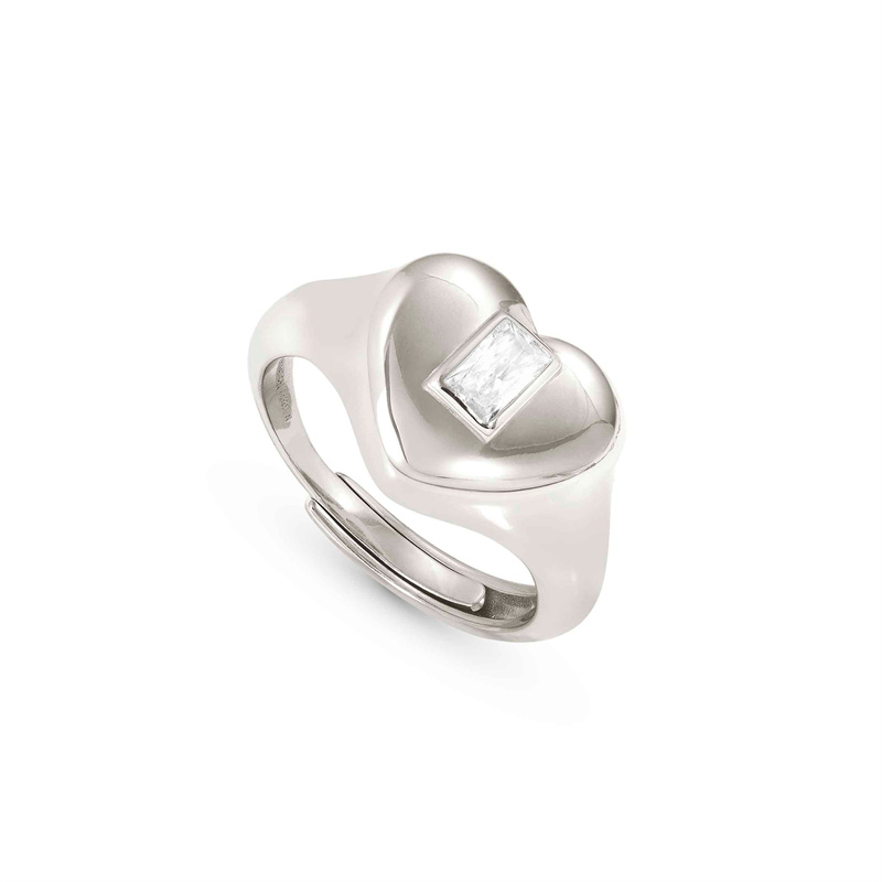 Brugerdefineret mode rhodineret 925 sterling sølv ring smykkedesign